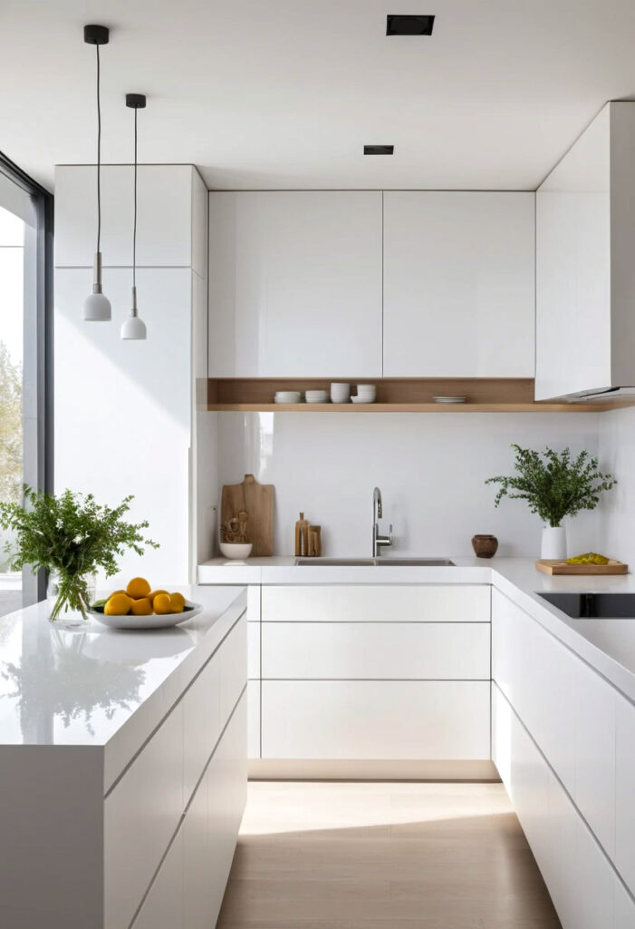 01. The White Handle Less Kitchen That Screams Clean 2