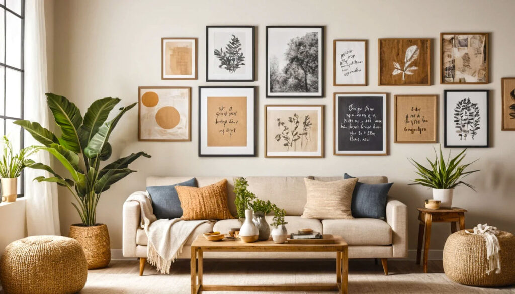 Bring Your Creativity To Life With A Wall Full Of Hand Painted Canvases And Personal Photo Art. Mix Abstract Brushwork Minimalist Designs 1