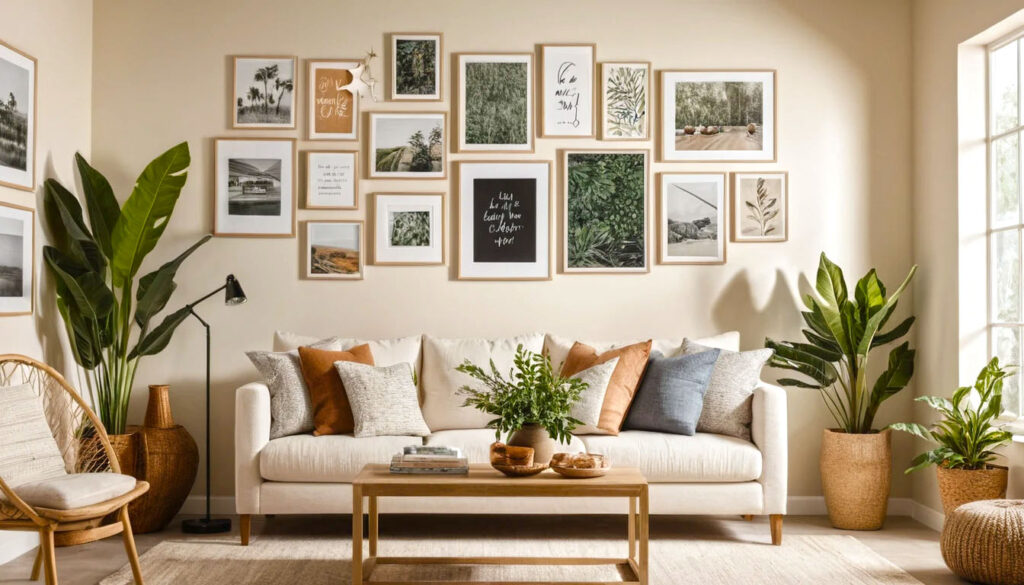 Bring Your Creativity To Life With A Wall Full Of Hand Painted Canvases And Personal Photo Art. Mix Abstract Brushwork Minimalist Designs 2