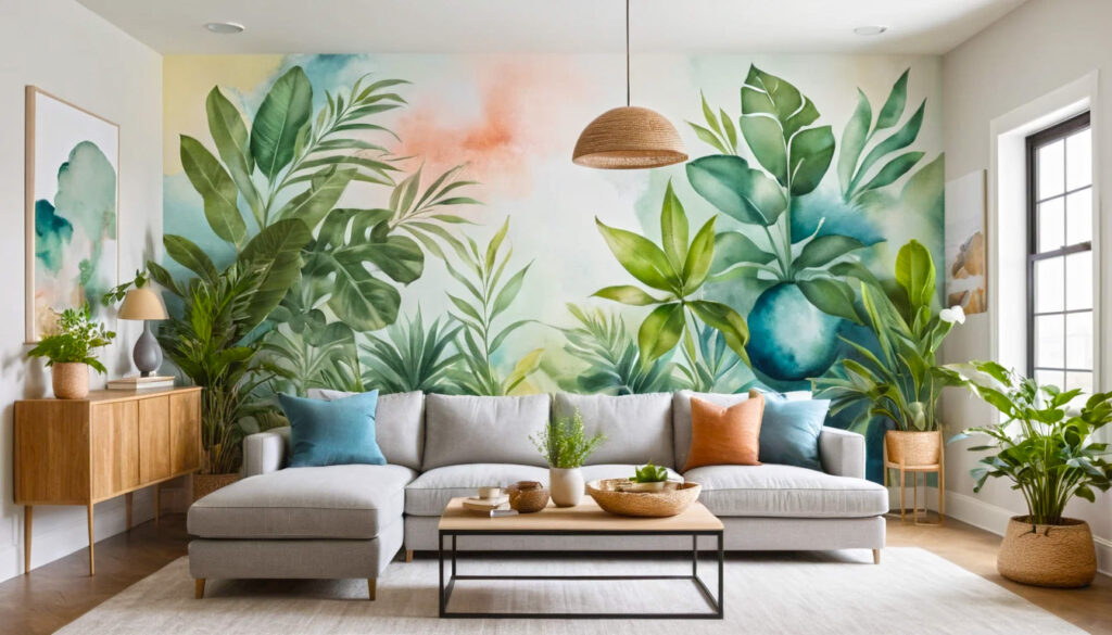 The Creative Wall Mural Transform Any Blank Wall Into A Bold Expression Of Personality. Paint Your Own Mural—abstract Shapes Soft Gradients Or Nature Inspired Designs 2