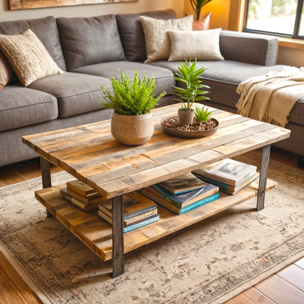 Coffee Table Made From Pallet Wood 3