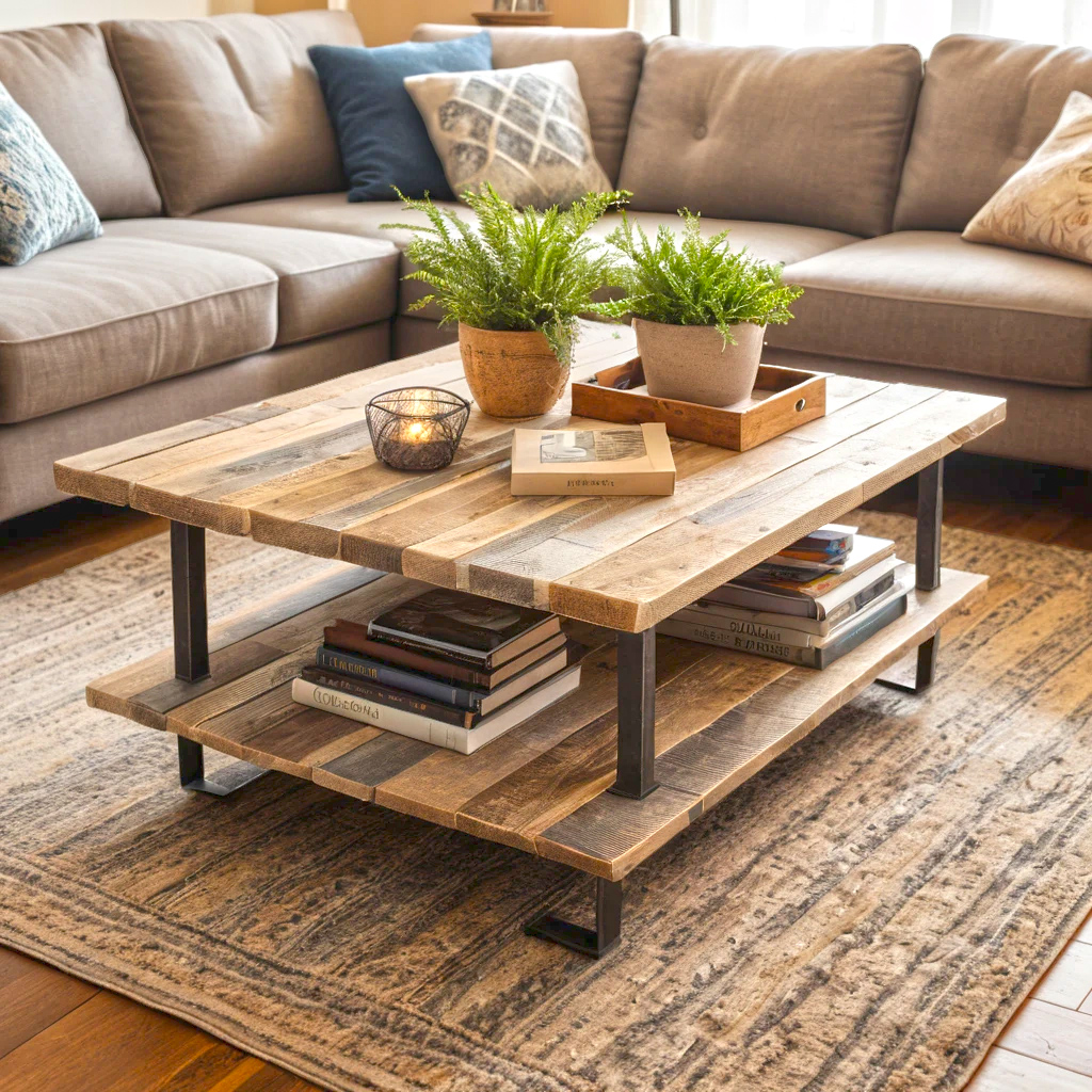 Coffee Table Made From Pallet Wood 4
