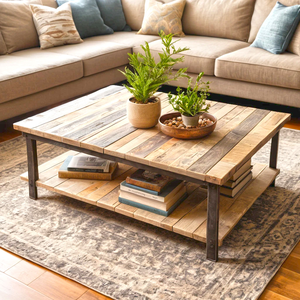 Coffee Table Made From Pallet Wood 5