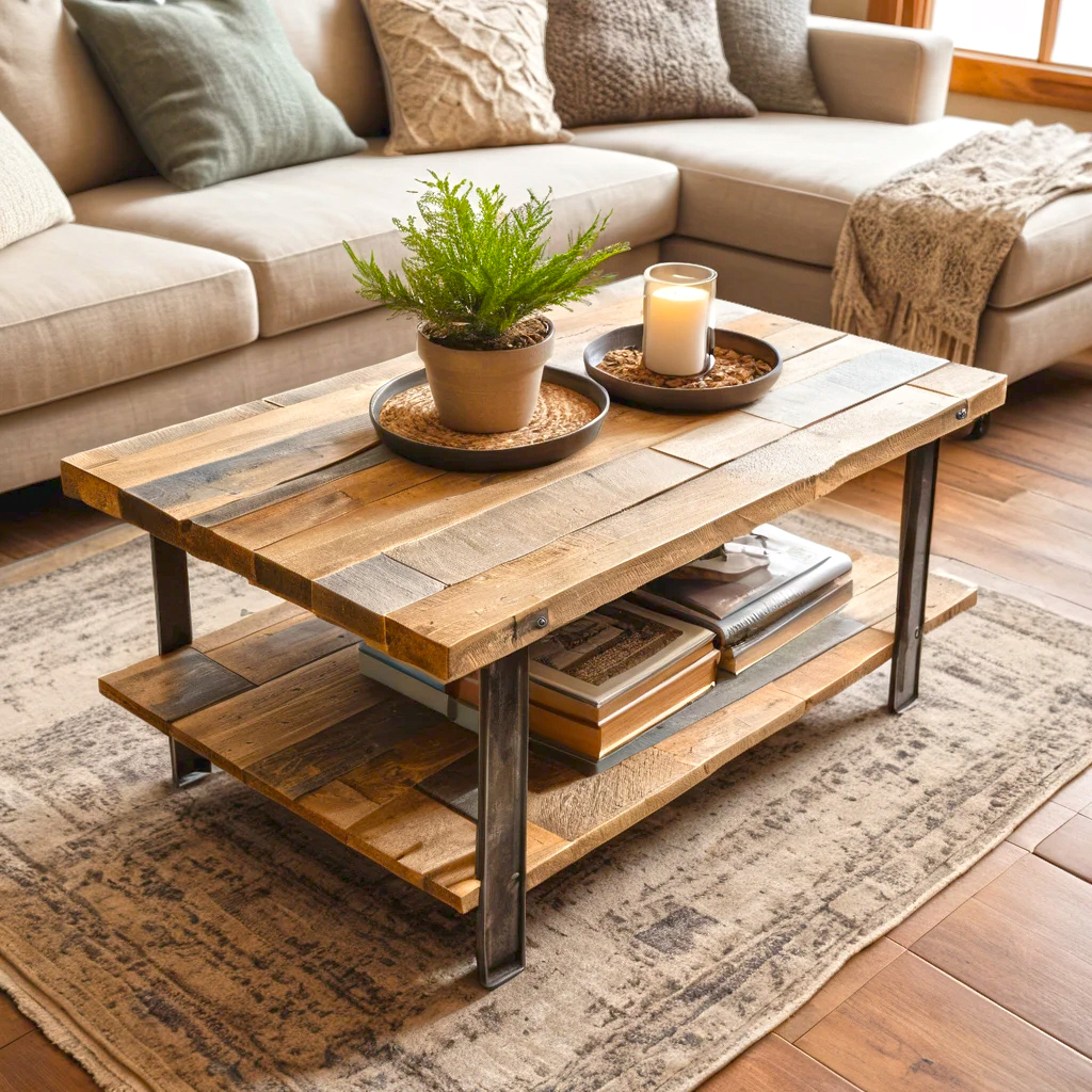 Coffee Table Made From Pallet Wood 6
